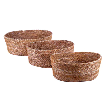 Seagrass Oval Basket Set of 3