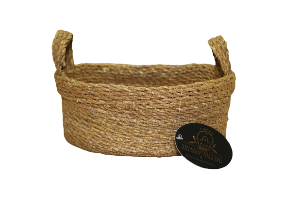 Seagrass Top Folding Oval Basket