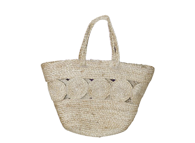 Jute middle Round Oval Bag