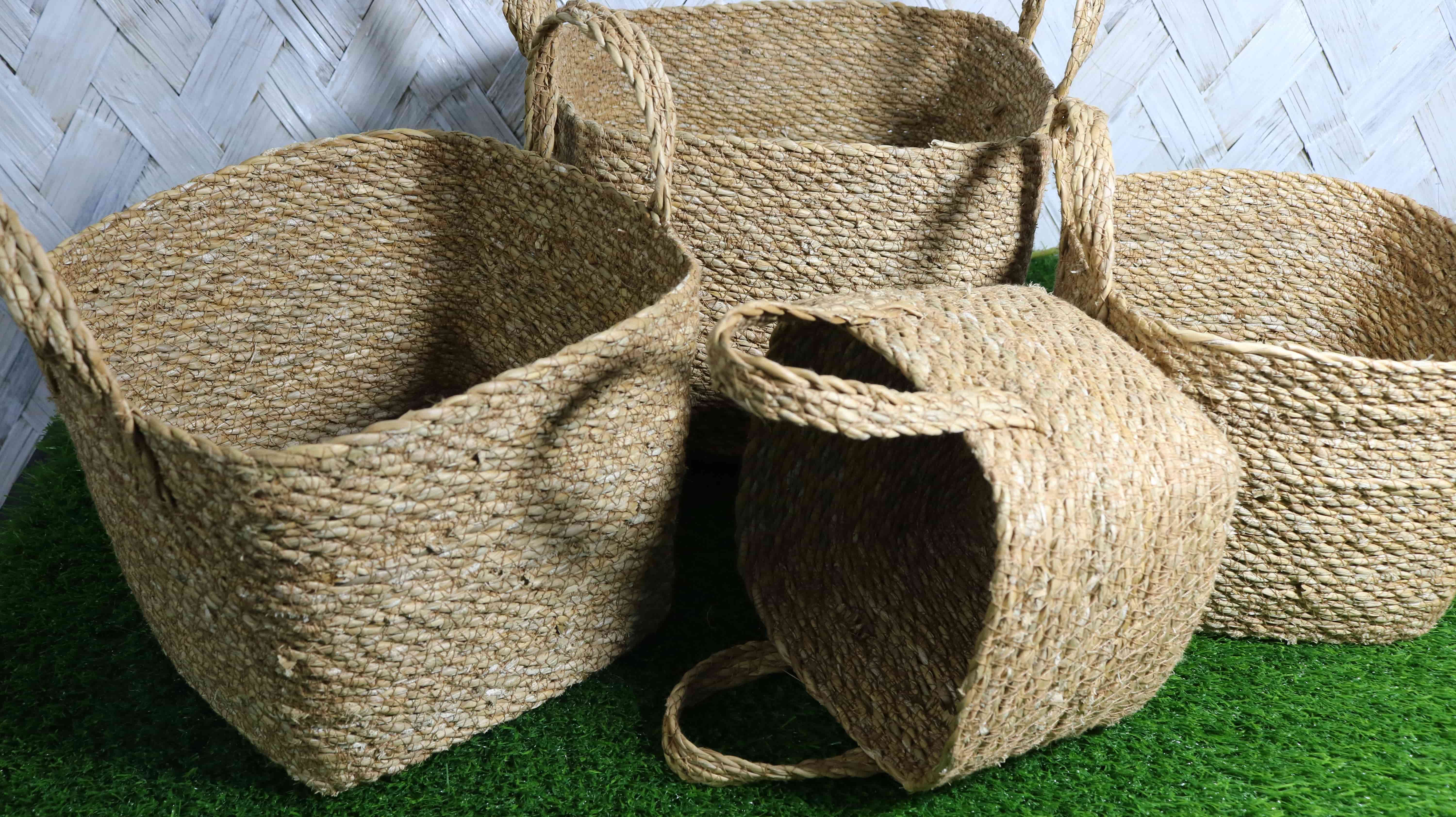 Seagrass Square Basket Set of 4 pcs