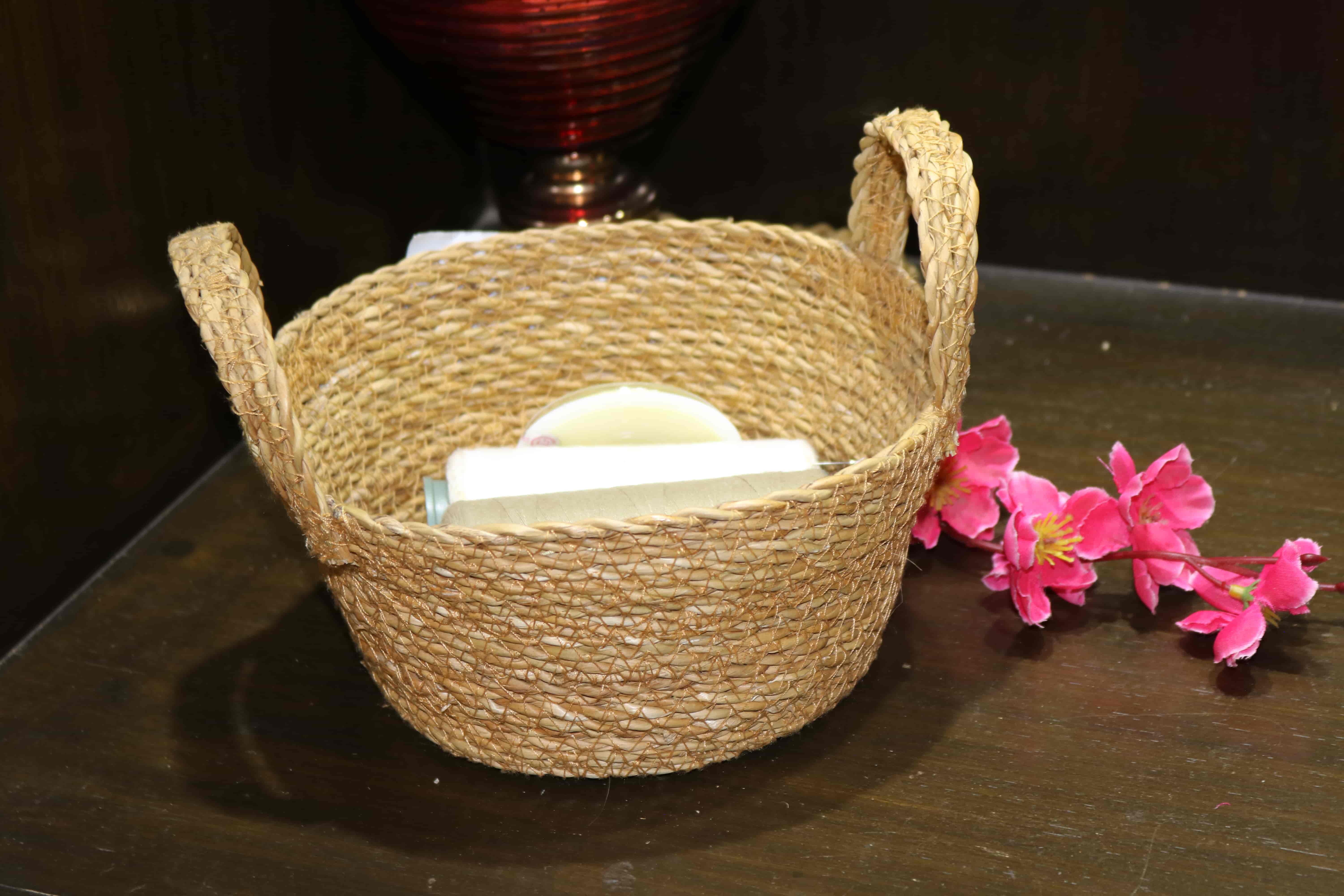 Seagrass Storage Basket With Handle