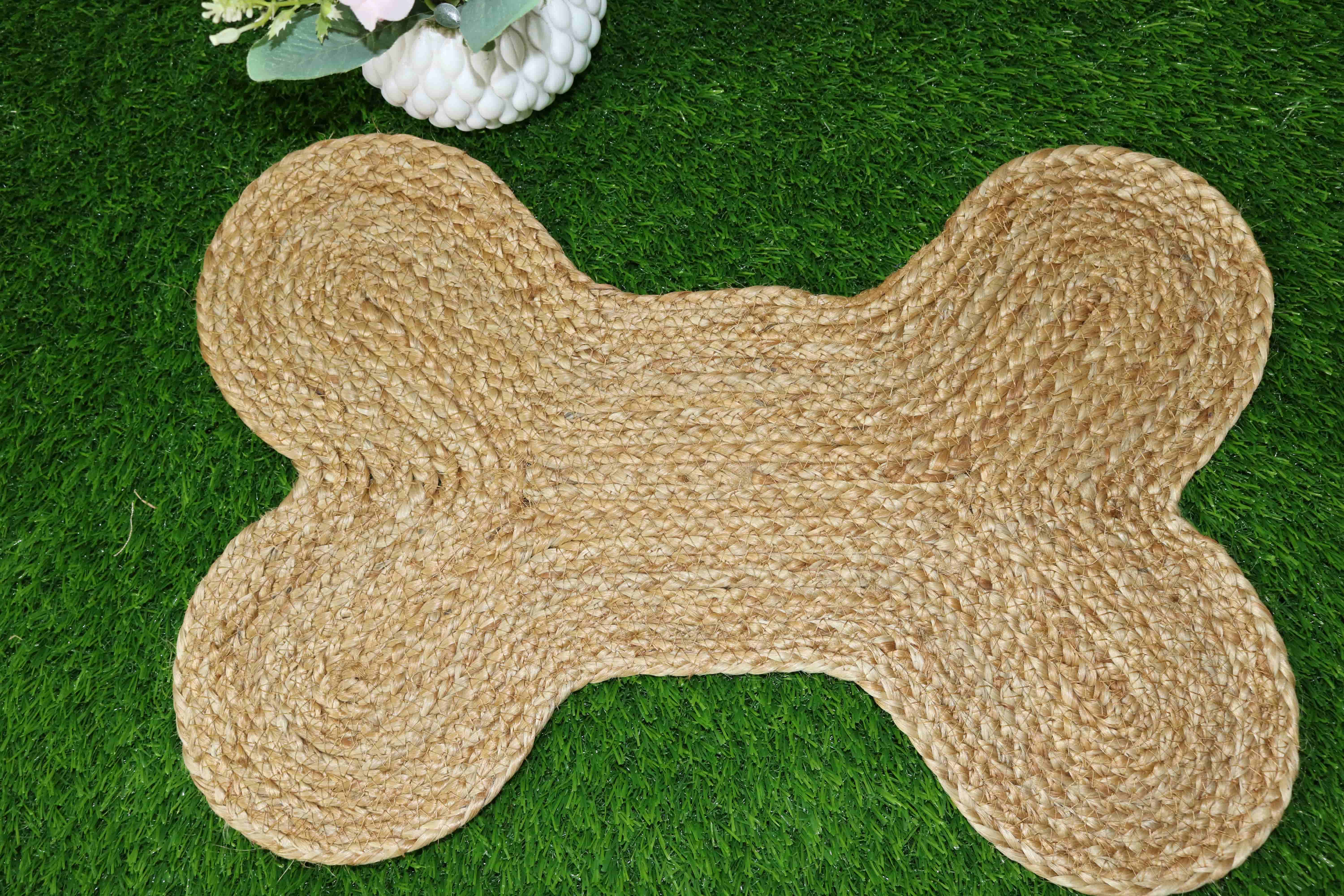 Jute Dog Bone Mat