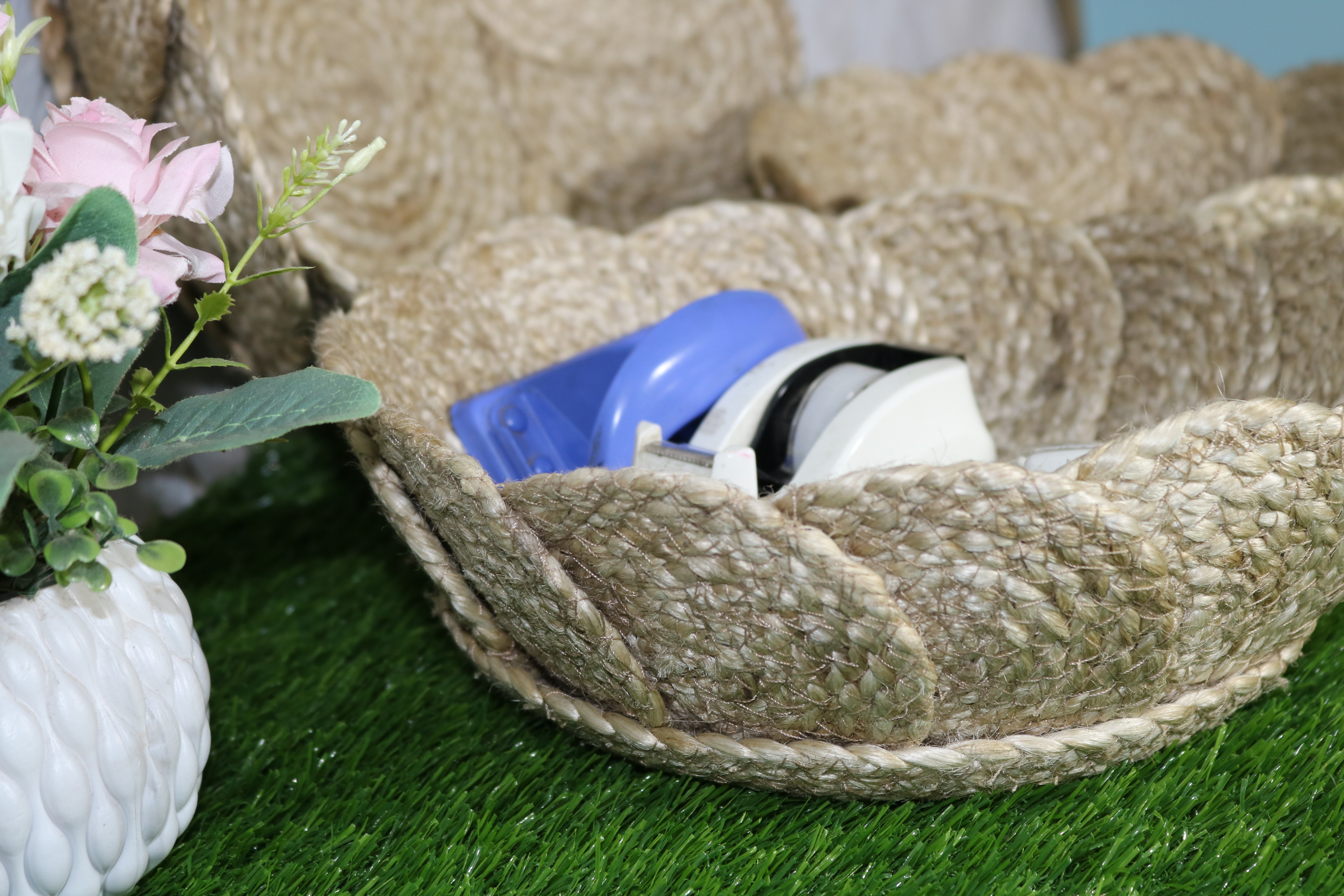 Jute Scalloped Basket set of 3 pcs [111-000-11]