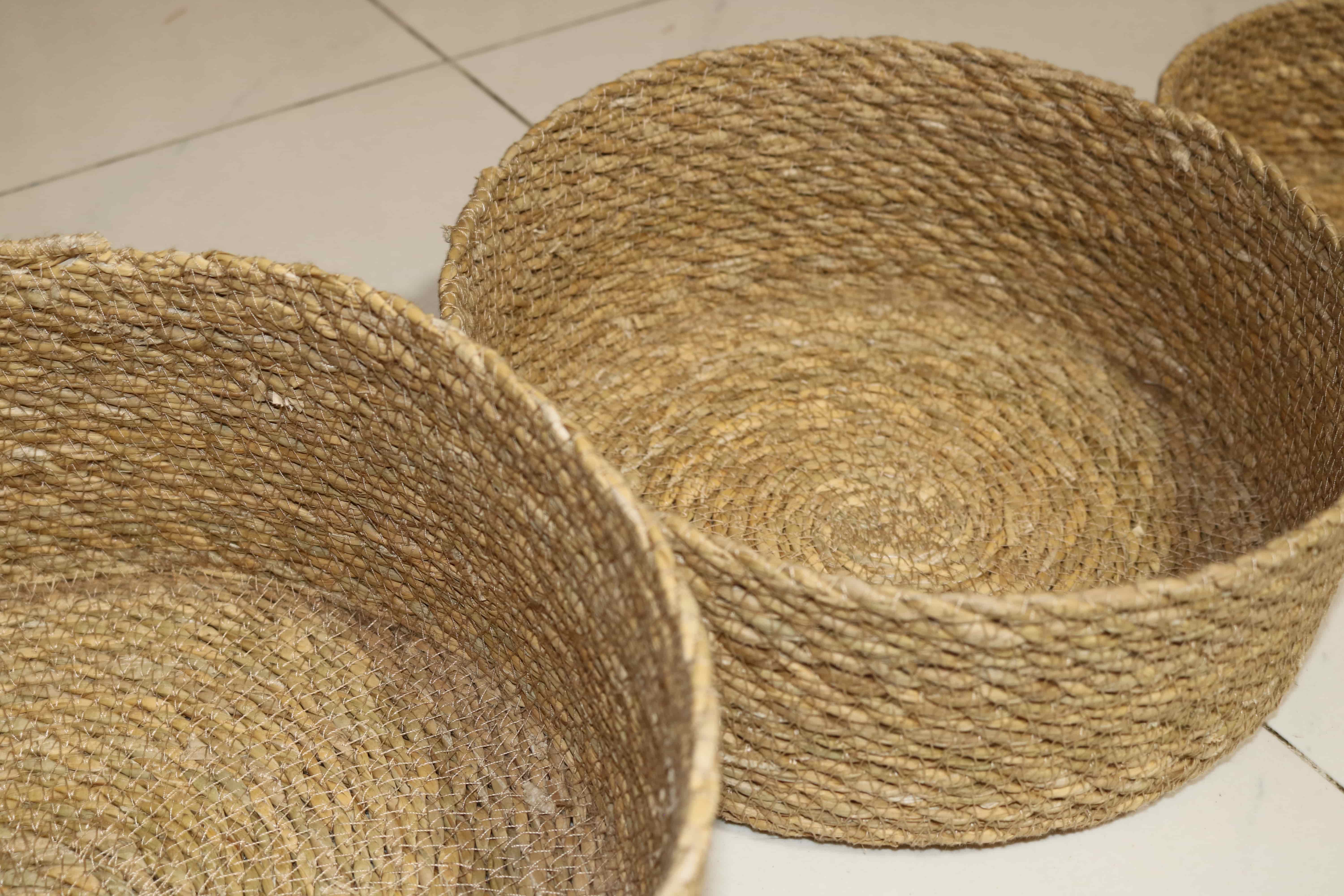 Seagrass Stiched baskets Set of 3 [111-112-002]