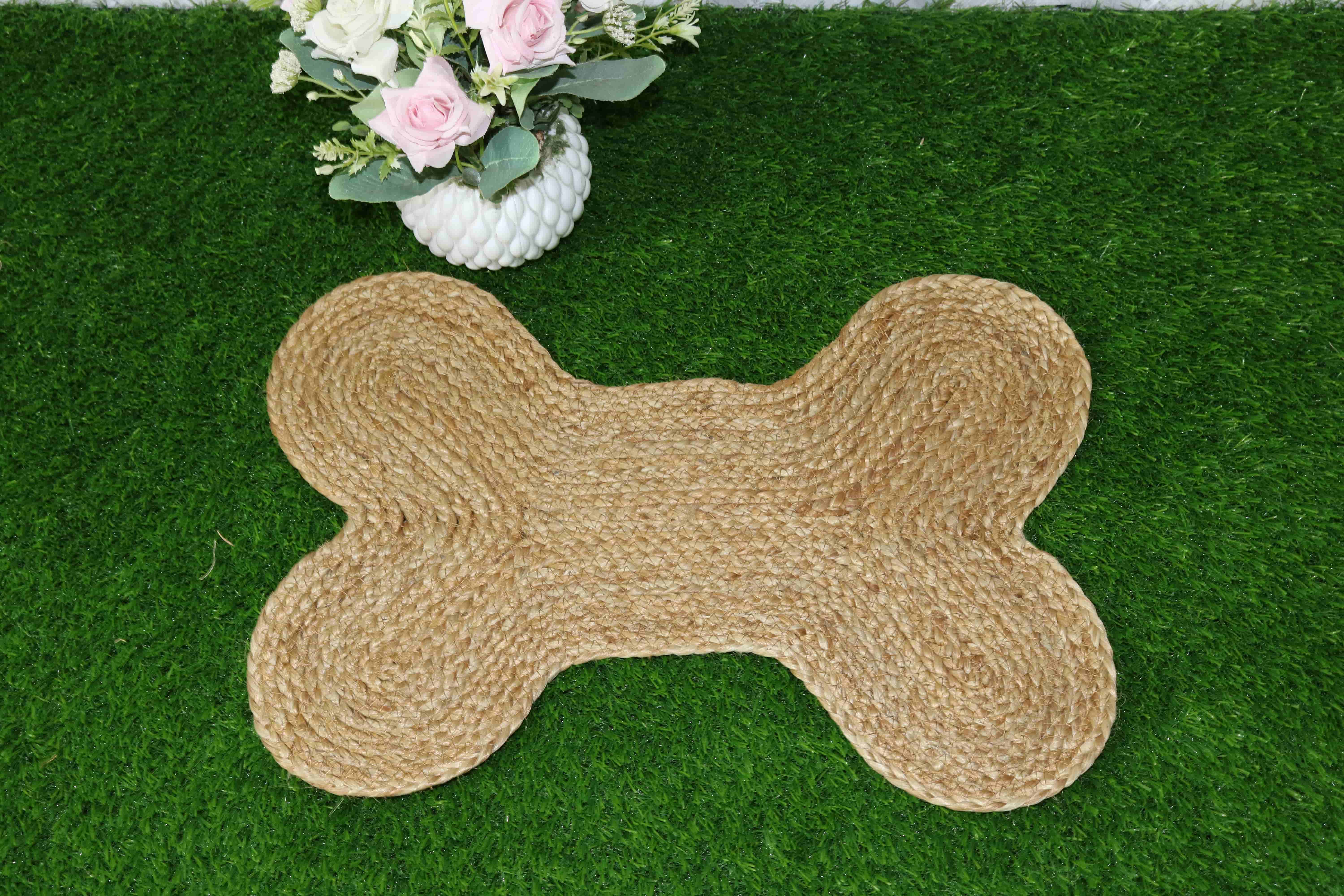 Jute Dog Bone Mat